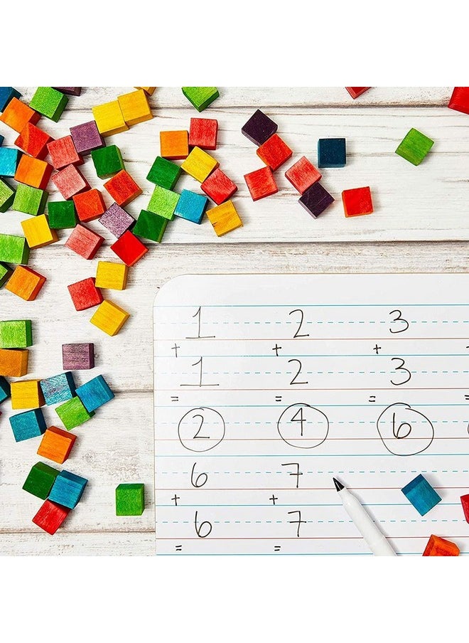 ArtBee ArtBee Wood Blocks, Counting Cubes for Kids Math, 20 mm Blocks for Preschool Crafts, Early Math Manipulatives for Preschool, Classroom Supplies for Teachers Elementary (Pack of 100)  - Image 5