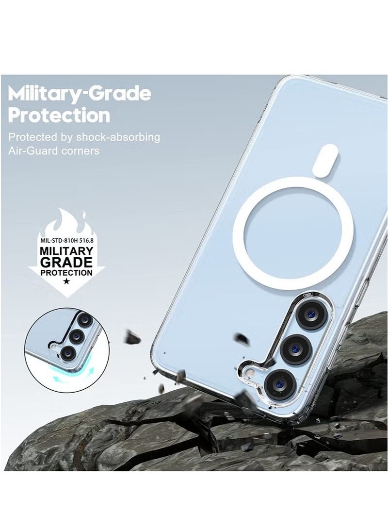 Samsung Galaxy S23 MagSafe Case | Support Wireless Charging | Slim Magnetic Cover | Anti-Scratch & Shockproof | Transparent Hard Case for Galaxy S23