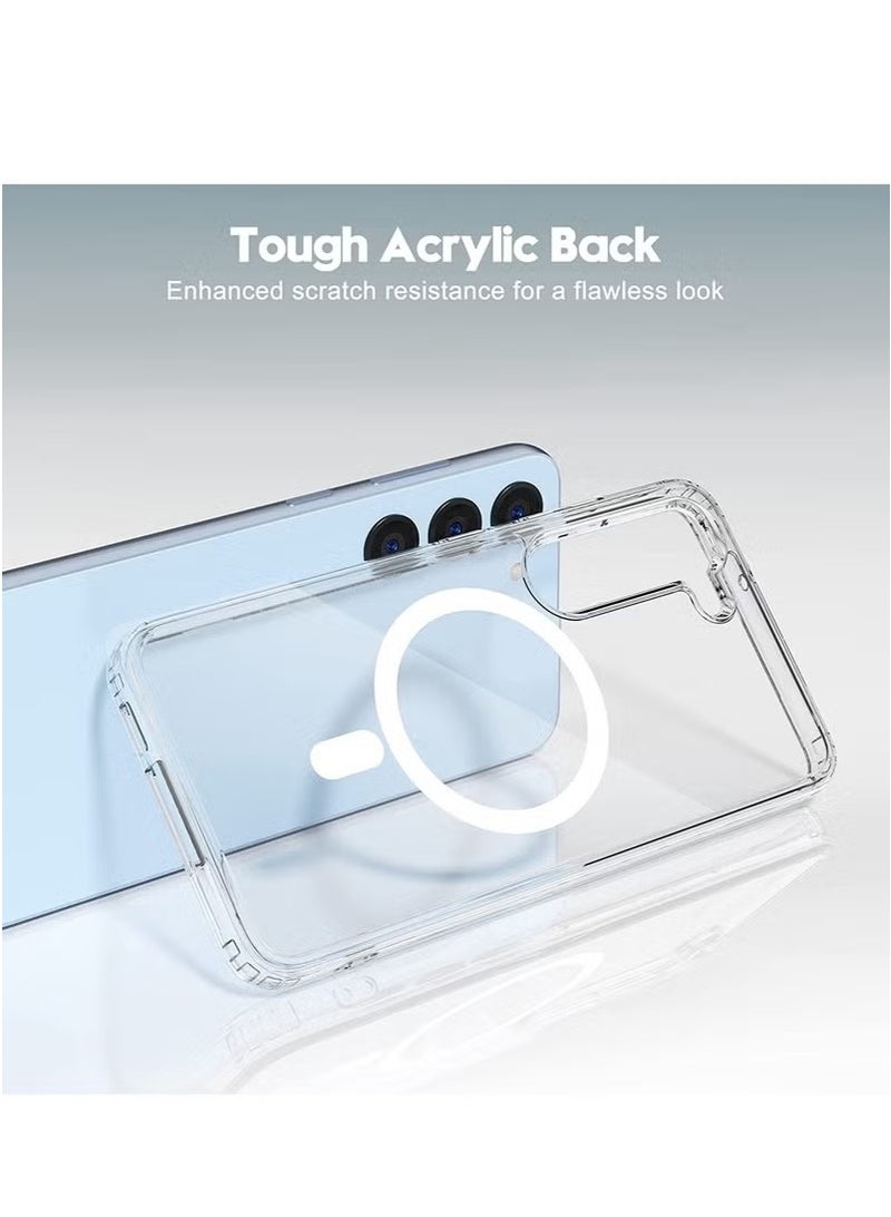 Samsung Galaxy S23 MagSafe Case | Support Wireless Charging | Slim Magnetic Cover | Anti-Scratch & Shockproof | Transparent Hard Case for Galaxy S23