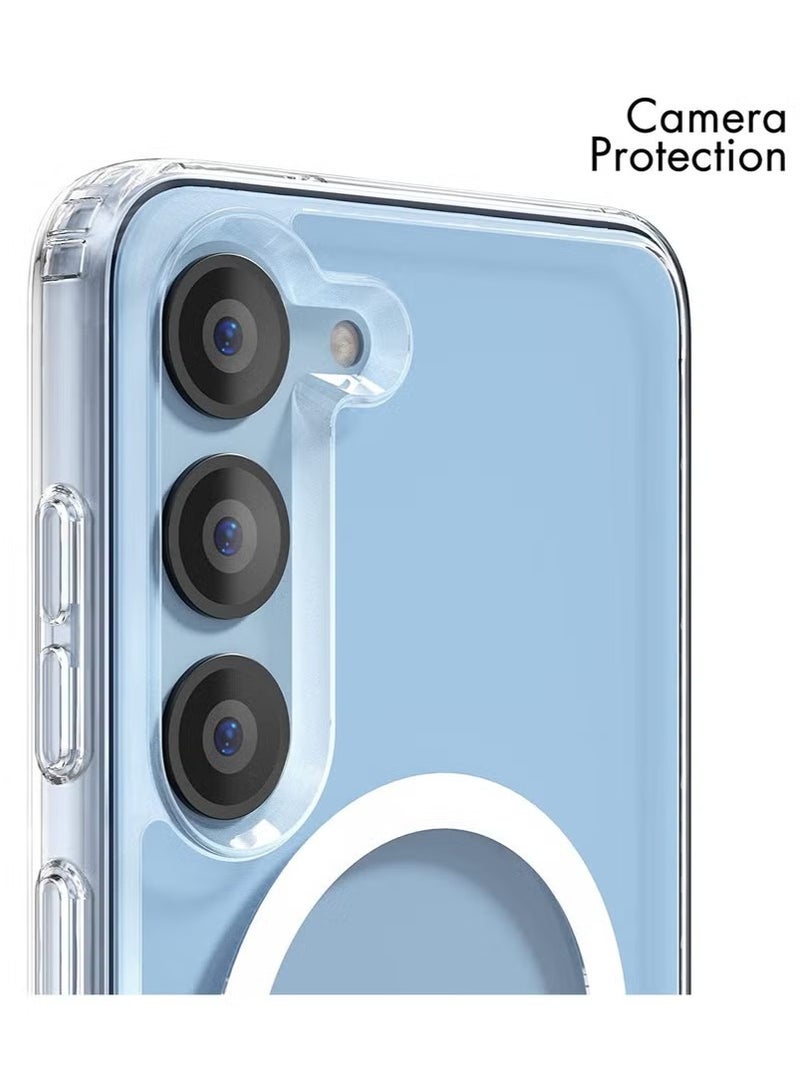 Samsung Galaxy S23 MagSafe Case | Support Wireless Charging | Slim Magnetic Cover | Anti-Scratch & Shockproof | Transparent Hard Case for Galaxy S23