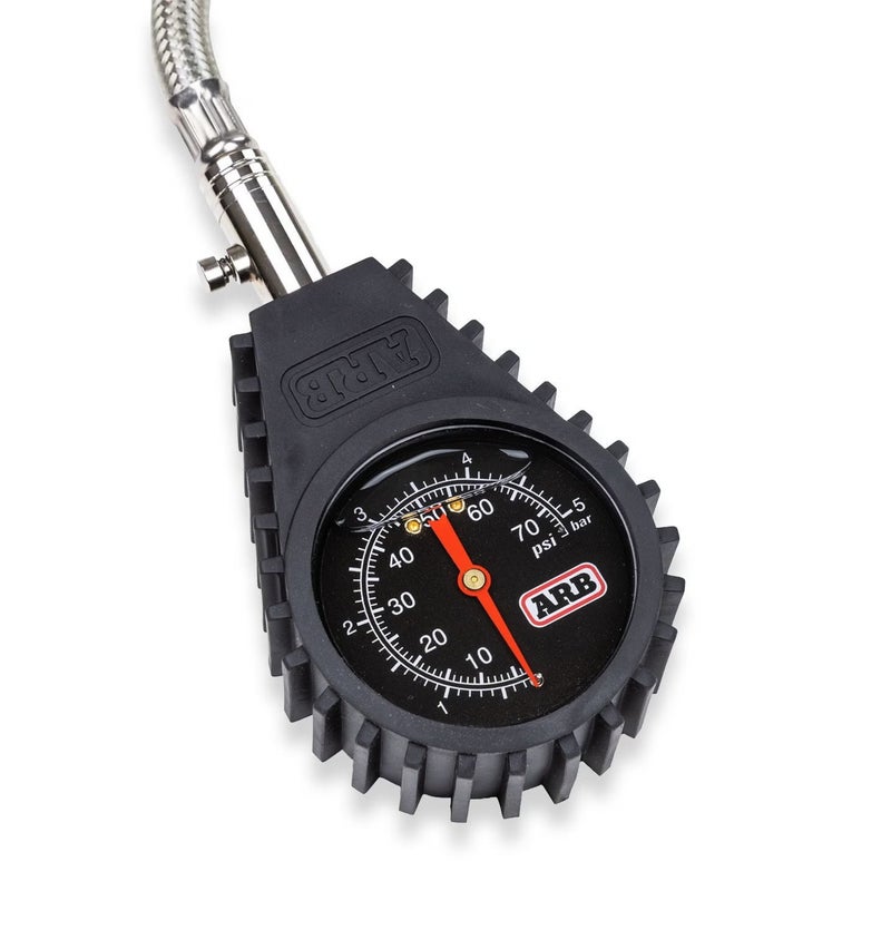 ARB Analogue Tyre Air Pressure Gauge - ARB506A Oil-Filled PSI/BAR Air Pressure Gauge with Protective Gauge & Storage Pouch for 4WD, Off-Road, SUV & Truck Air Compressors - Image 2