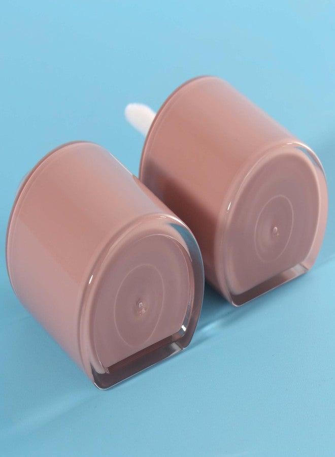 COSIDEA 12pcs 8ml semicircle empty lip gloss tubes bulk with wand large Pink sunproof lipgloss tube - Image 3