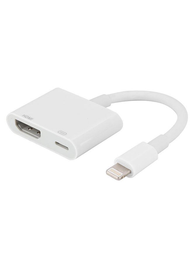 NIBEMINENT Lightning To HDMI AV TV Cable Adapter Converter White  - Image 5