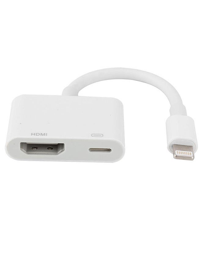 NIBEMINENT Lightning To HDMI AV TV Cable Adapter Converter White  - Image 3