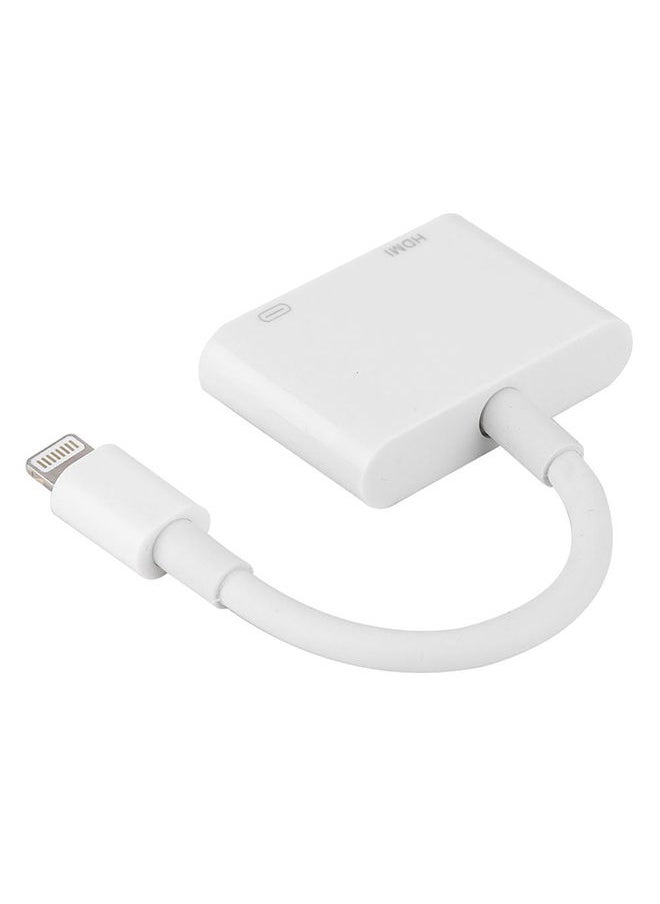 NIBEMINENT Lightning To HDMI AV TV Cable Adapter Converter White  - Image 4