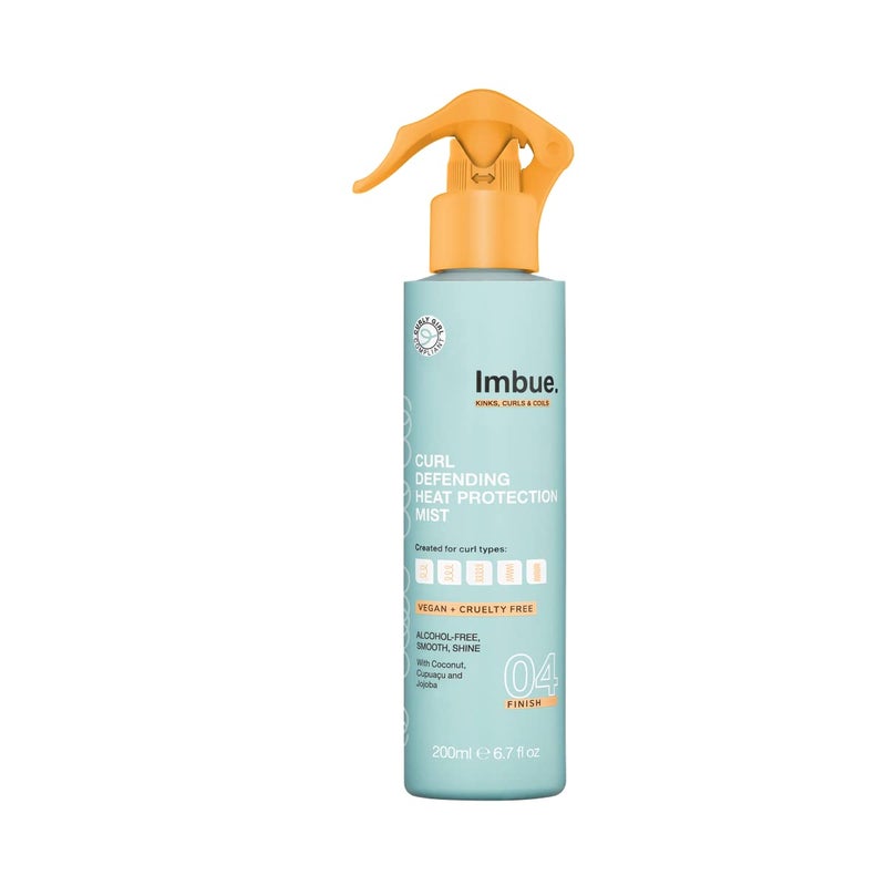 Imbue Heat Protection Spray Mist For Curly Hairs Thermal Protection Anti Humidity Spray Heat protectant- Vegan and Curly Girl Compliant 200 ML Paraben Free Best Anti Frizz Formula - Image 2