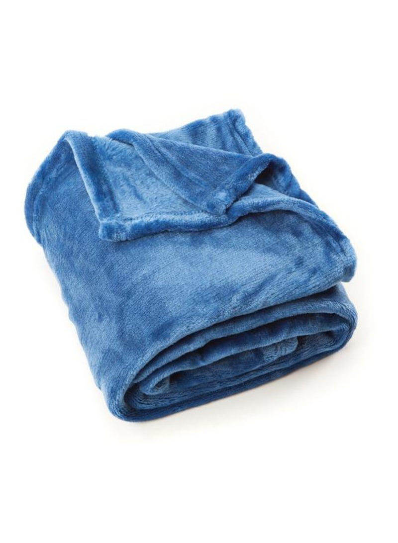 Cabeau Fold N' Go Buttery Soft French Microfiber 4-in-1 Blanket Royal Blue 36 x 60inch CB-BLFG2092 - Image 2