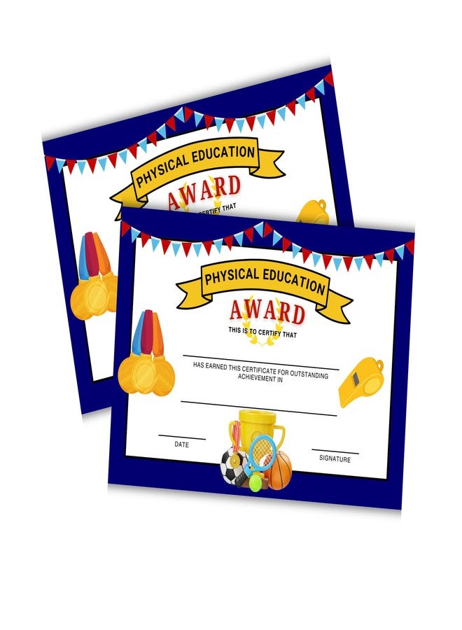 Lashicorn PE Award Physical Education Certificate 30pk 6x9” Sports End of Year Achievement Excellence in Sports School Teacher for Students - Image 1