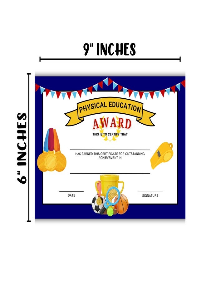 Lashicorn PE Award Physical Education Certificate 30pk 6x9” Sports End of Year Achievement Excellence in Sports School Teacher for Students - Image 3