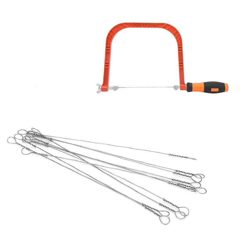 منشار سلكي من الفولاذ عالي الكربون 150 مم 10 قطع لقطع الخشب والمعدن والبلاستيك - Image 5