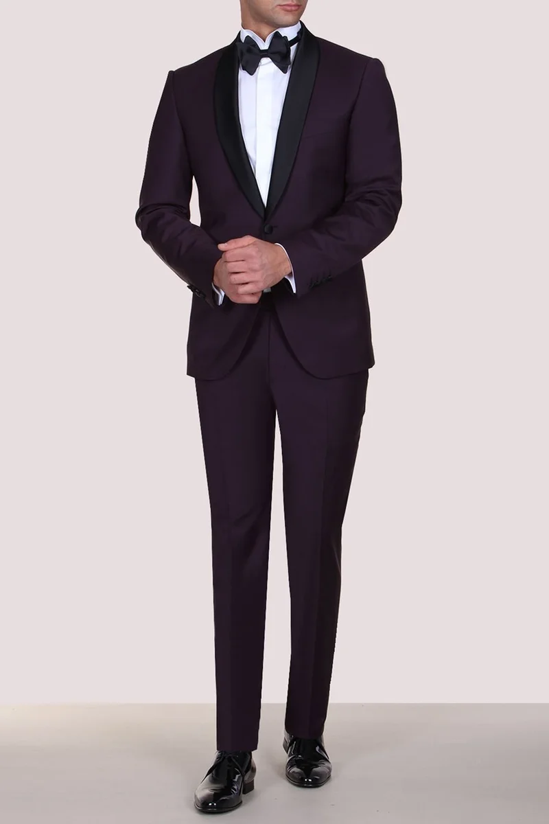 كيب KİP Slim Fit Pleated Shawl Collar Tuxedo Suit