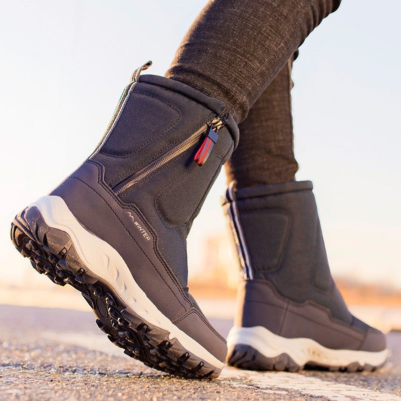 2025 Winter New Boots Thickened Snow Boots For Lovers Fleece-Lined Warm Outdoor Snow Shoes Men'S And Women'S Cotton Shoes - Image 4