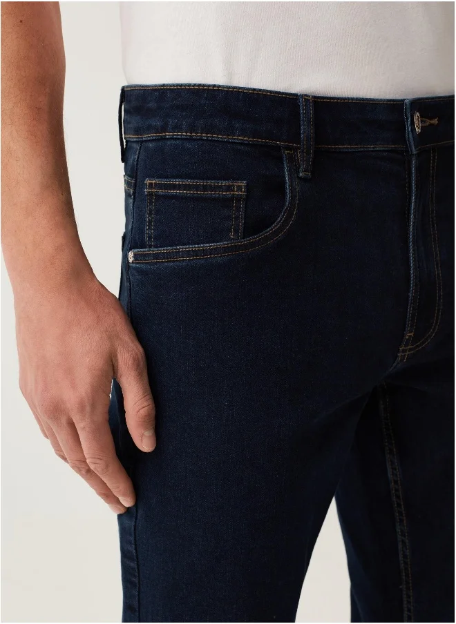 Ovs Regular-fit jeans with cross-hatch weave