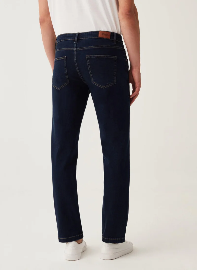 Ovs Regular-fit jeans with cross-hatch weave