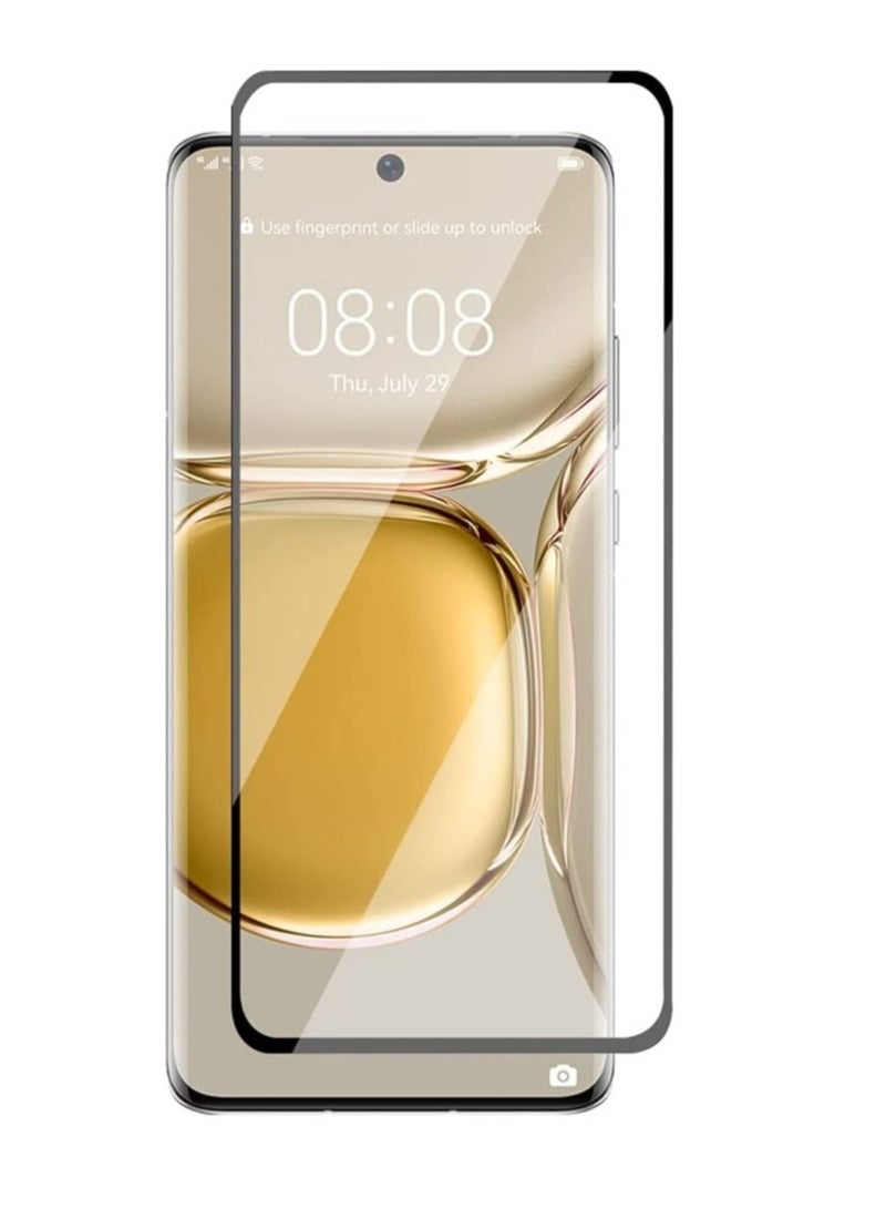 Screen Protector compatible with Huawei P50 Pro Tempered Glass, 3D Curved Full Glue, (Full Screen Coverage), Touch Sensitive, Anti Scratch, HD Clear, Case Friendly - Image 1