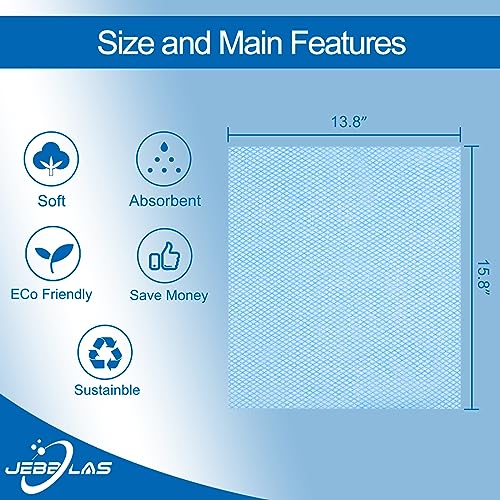 JEBBLAS Disposable Cleaning Towels and Dish Cloths, Reusable Towels,Handy Cleaning Wipes, 50 Count/Pack,Blue - Image 3