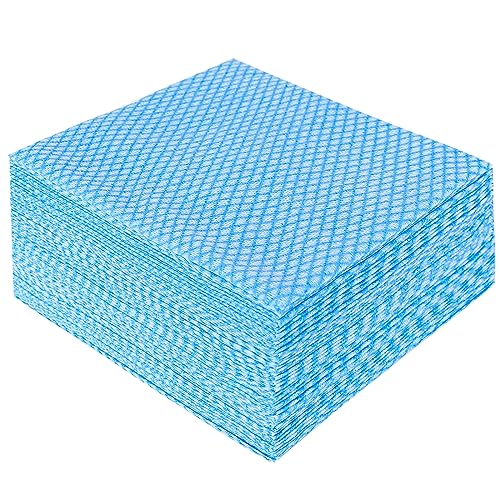 JEBBLAS Disposable Cleaning Towels and Dish Cloths, Reusable Towels,Handy Cleaning Wipes, 50 Count/Pack,Blue - Image 1