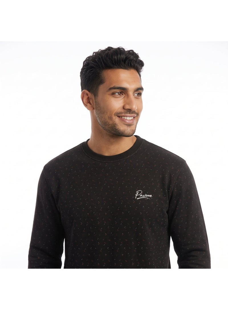 بافون Black Crew Neck Slip On Sweatshirt - Image 3