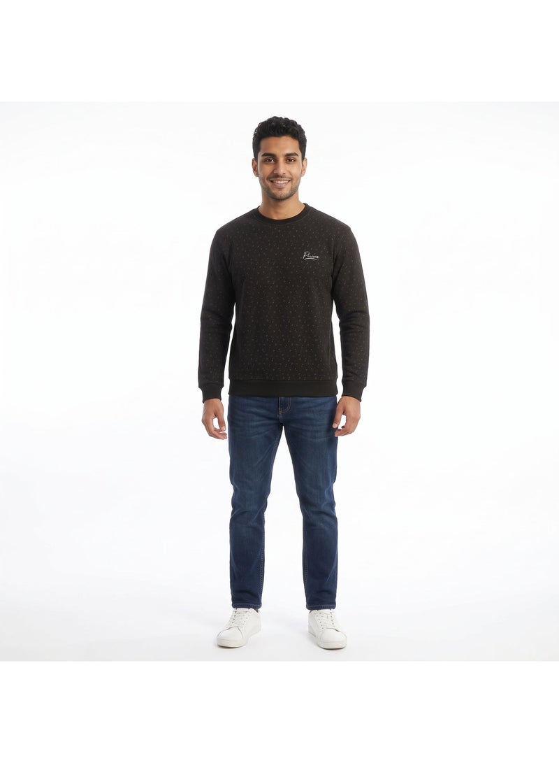 بافون Black Crew Neck Slip On Sweatshirt - Image 4