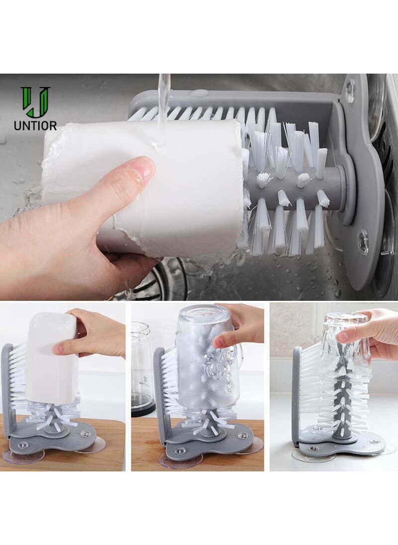 Xnews Functional Suction Cup Easily Hand Dishwasher Brush 