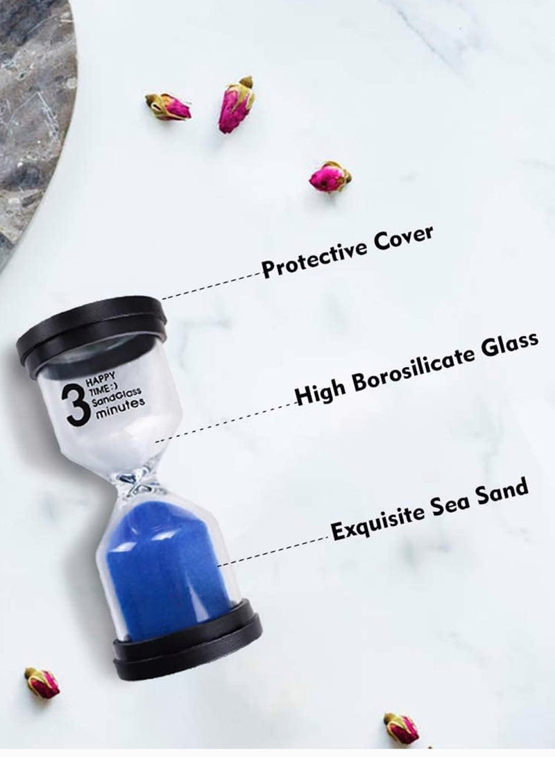 SOLARAE Sand Timer Colorful Hourglass Sandglass Timer 1 min/3 mins/5 mins/10 mins/15 mins/30 mins Sand Clock Timer for Games Classroom Home Office(Pack of 6) - Image 4
