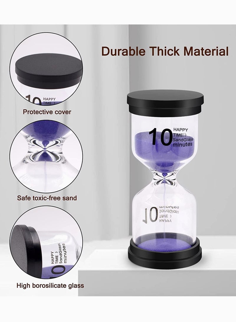 SOLARAE Sand Timer Colorful Hourglass Sandglass Timer 1 min/3 mins/5 mins/10 mins/15 mins/30 mins Sand Clock Timer for Games Classroom Home Office(Pack of 6) - Image 3