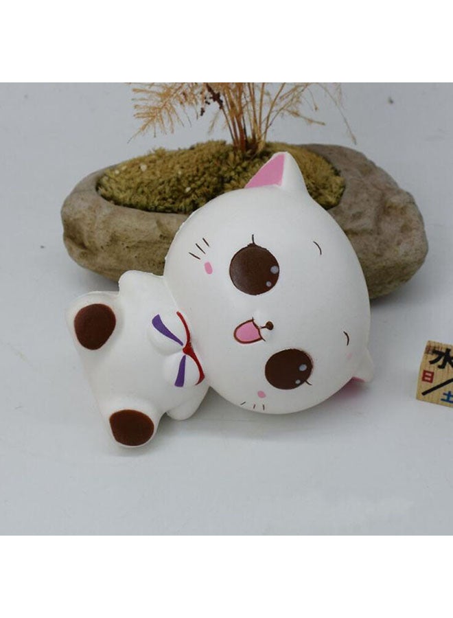 إسكدنيا لعبة إسفجية بتصميم قطة مُزينة بعقدة مربوطة - Image 2