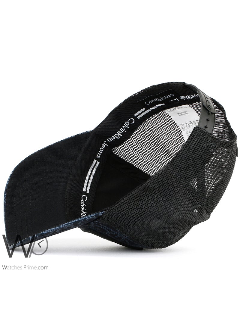 Calvin Klein Jeans Calvin Klein Jeans CK Trucker Mesh Cap Navy Blue Color Cotton Hat For Men  - Image 4