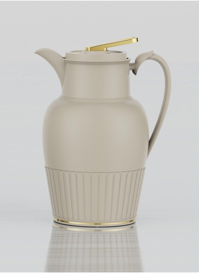 Badraig 2-Piece Coffee And Tea Vacuum Flask Khaki/Gold1 Liter  - Image 3