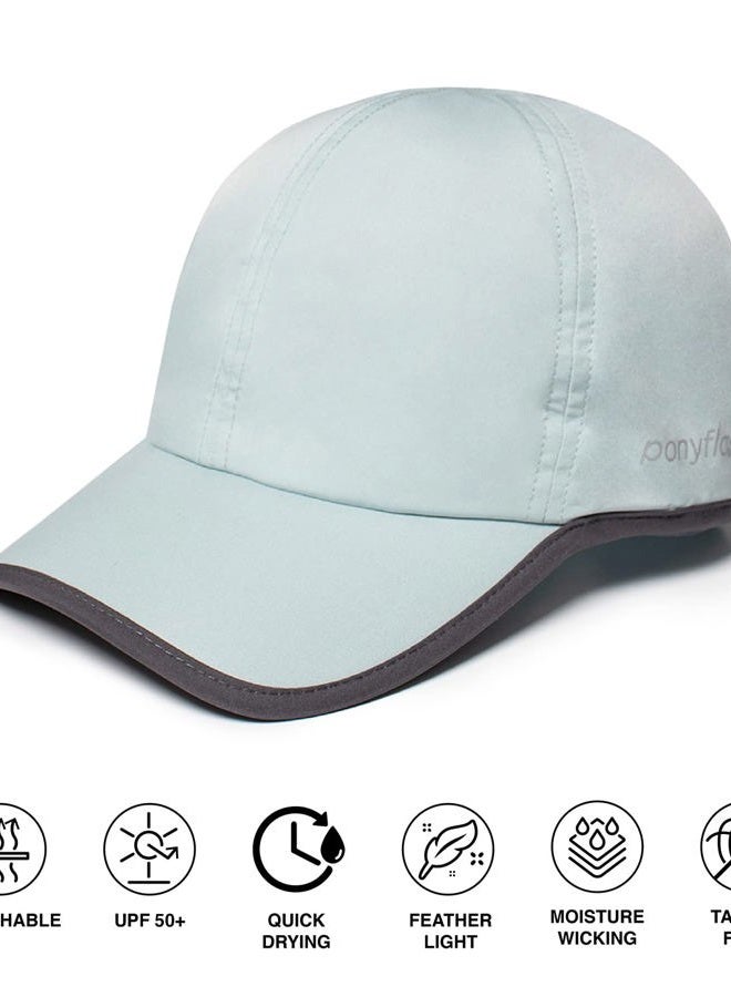 Ponyflo Active Ponytail Hat - Ponytail Caps for Women, Running Hat for Women, Curly Hair Ponytail Hat, Womens Ponytail Hats for Gym Mint - Image 4