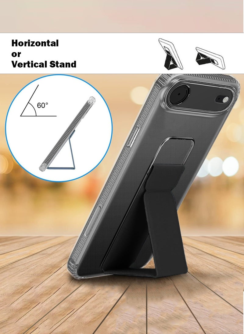 دبليو تيك غطاء حقيبة آيفون إير 5G 2025 من TPU مع مقبض هوائي - شفاف/أسود - Image 2