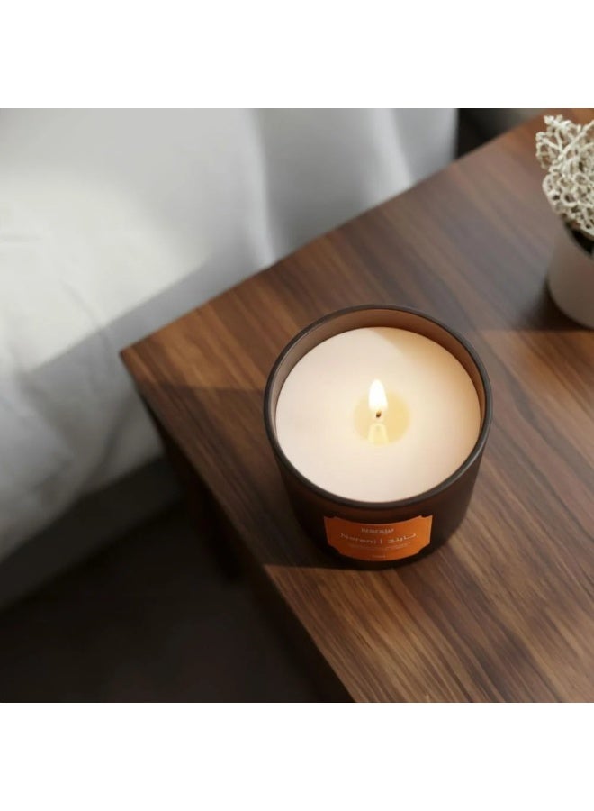 NADAV Luxury Scented Candle Naranj, Patchouli Fragrance, 400g - Image 3