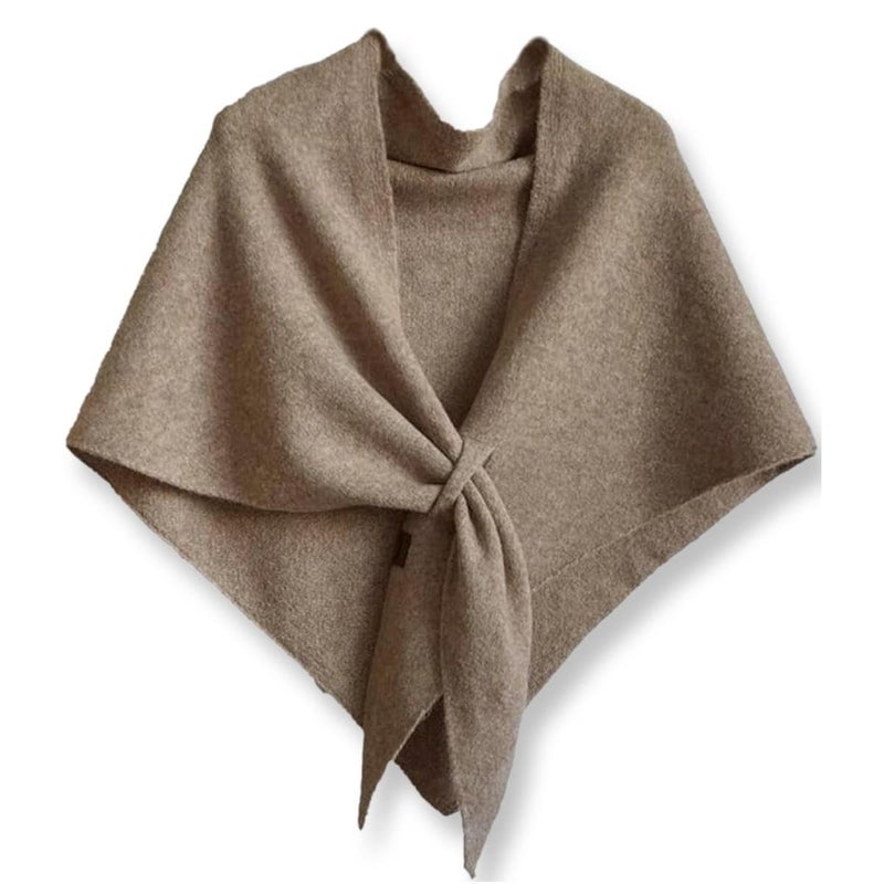 VUFVOID Pashmina Blend Shawl Wraps Women Knitted Shawls and Wraps Cardigan Cape Cashmere Shoulder Top Sweater Shawl Scarf travel scarf (Light brown, 75 * 50'') - Image 1