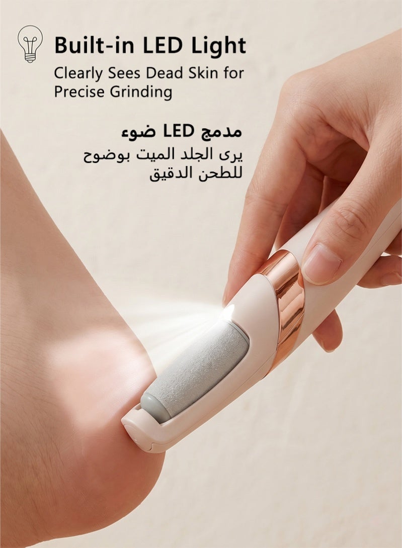 ZAFRA Foot Callus Remover Electric, Professional Pedicure Tool with 2 Roller Heads & 2 Speeds, Rechargeable Foot File for Dead Skin & Hard Skin Removal – Ideal for Foot Care - Image 4