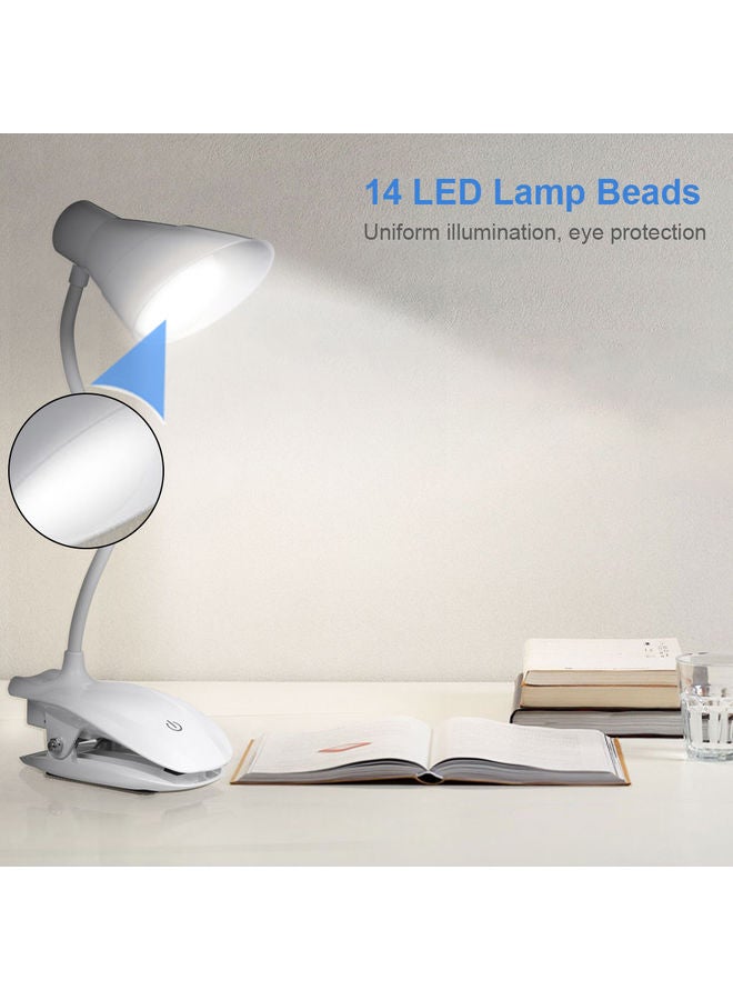 نيبمينينت مصباح قراءة بإضاءة LED ومشبك للتثبيت أبيض  - Image 3