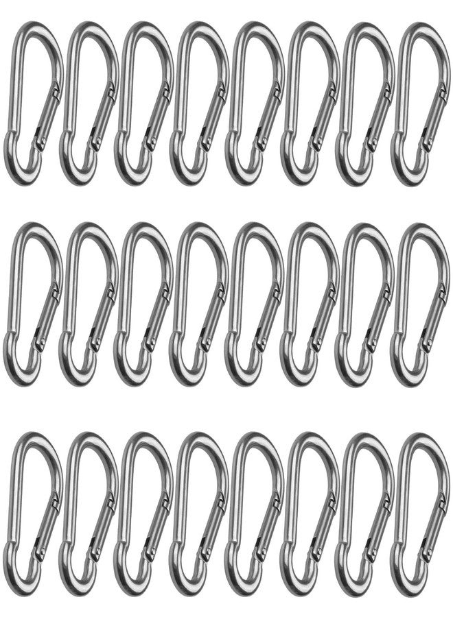 CBTONE 25 Pack 2 Inch Spring Snap Hook Stainless Steel 304 Clip Keychain Heavy Duty Quick Link Hook for Camping Fishing Hiking Traveling - Image 1