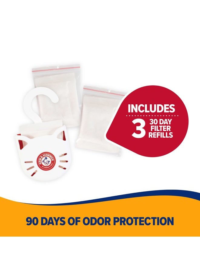 Petmate Arm and Hammer Cat Litter Pan Purifying Pak, Removeable 30 Day Litter Box Freshner, 3-Pack - Image 4