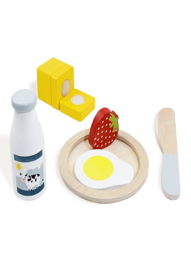 PairPear Pop up Toaster Play Kitchen Playset - Wooden Toy Food 11 Accessories for Kids - Image 5
