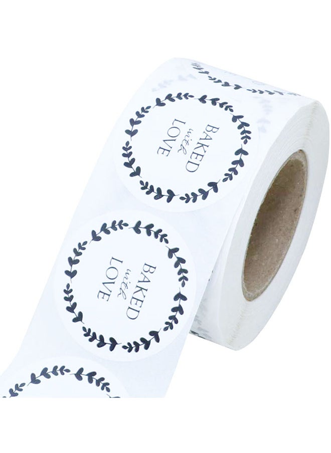 Wownect Baked with Love Sticker Round 1inch1000 Stickers Labels For Envelope Seals Packing Seals cards Gift Boxes Shopping Bags Bouquets Cardboard Decoration  - Image 4