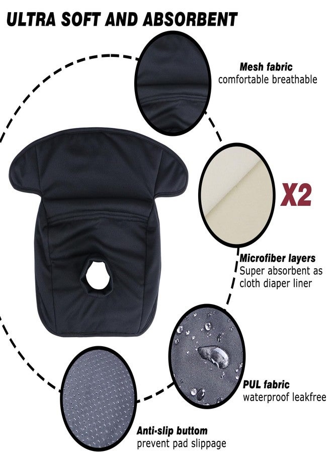 Hi Sprout Piddle Pads, Multi-use and Leak Free Lines for Baby Stroller, High Chair & Car Seat, Waterproof Toilet Training Seat Covers for Toddles (Black (2 Pack)) - Image 2