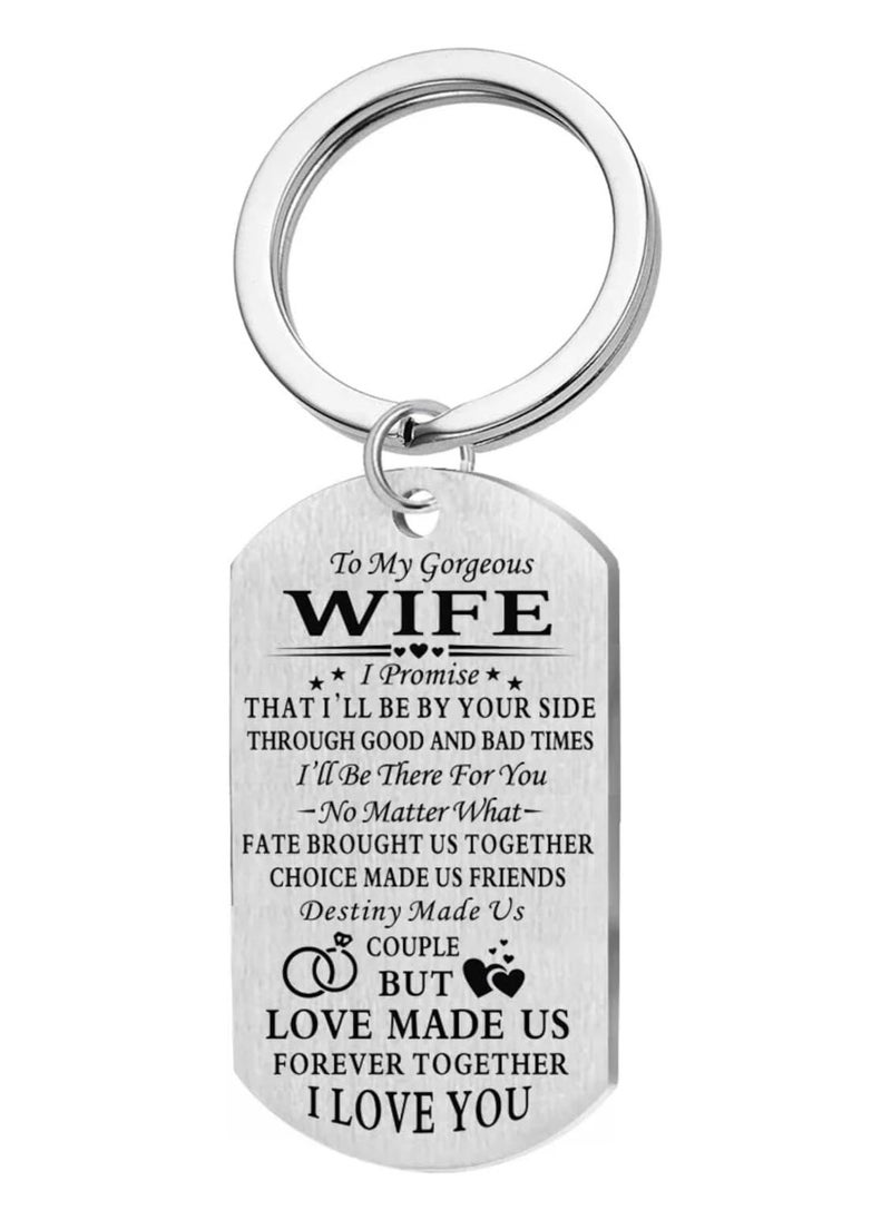 SOLDOUT To My Wife Keychain Wife Birthday Wedding Gifts Key Chain Gift For Anniversary Valentines Day Love You Gifts 