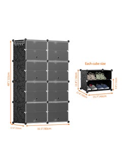 HOMIDEC Shoe Rack, 8 Tier Shoe Storage Cabinet 32 Pair Plastic Shoe Shelves Organizer for Closet Hallway Bedroom Entryway  - Image 3