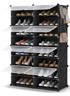 HOMIDEC Shoe Rack, 8 Tier Shoe Storage Cabinet 32 Pair Plastic Shoe Shelves Organizer for Closet Hallway Bedroom Entryway  - Image 1