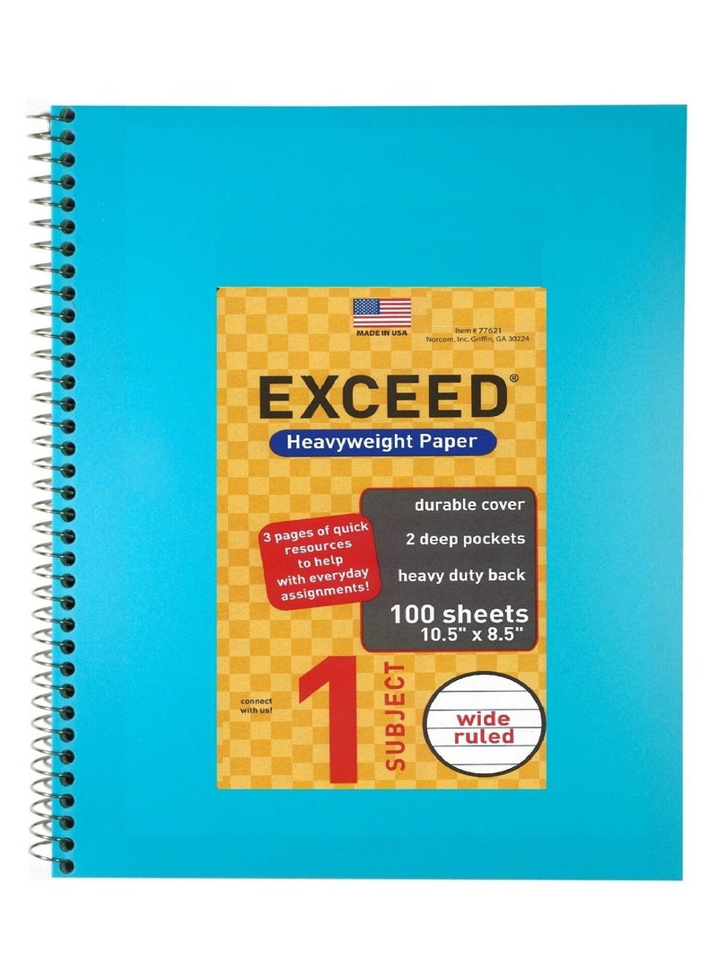 Exceed 4-Piece Single Line Spiral Notebooks Multicolour - Image 2