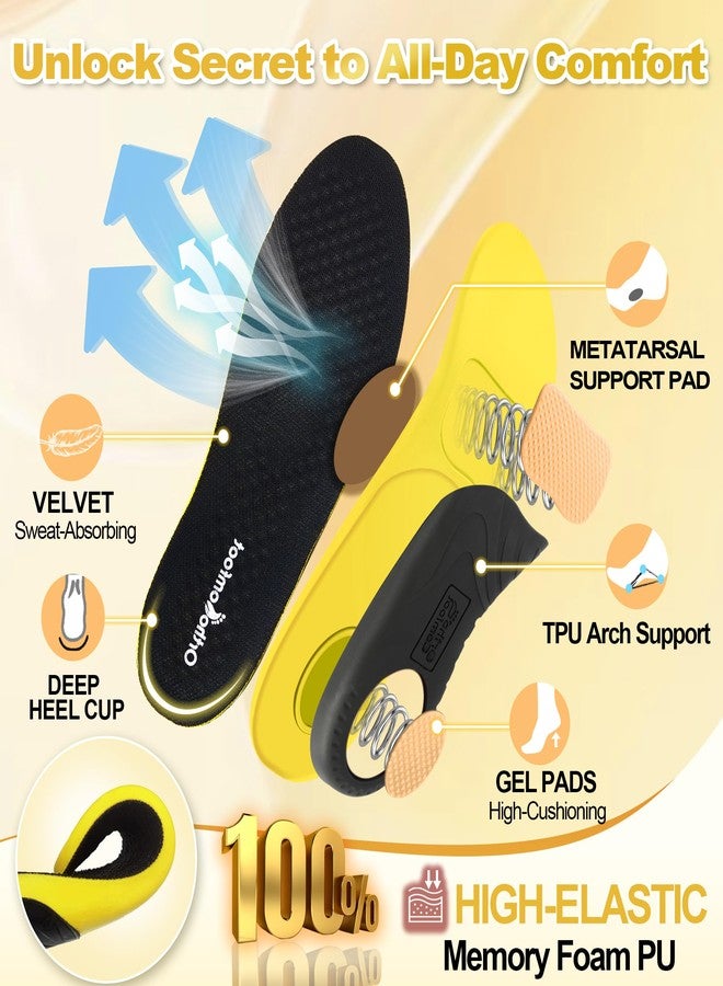 OrthoComfoot Work Boot Insoles for Men Standing All-Day: 240+LBS Heavy Duty High Arch Support Inserts, Pain Relief for Plantar Fasciitis, Anti Fatigue, Orthopedic No Trimming Need Soles,Size 12 Men - Image 4