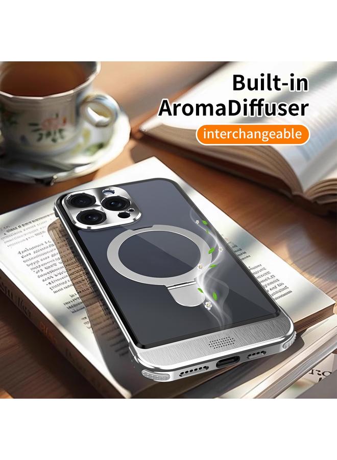 S-TOP Case For iPhone 13 Metal Scissor Design Aroma MagSafe Ring Holder Phone Case - Image 4