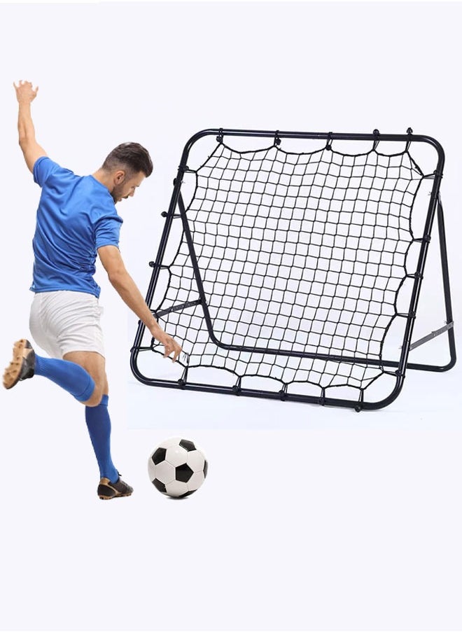founder Football Bouncer Football Kickback Rebounder Adjustable Angles Training Equipment Removable Football Goal (100cmx103cm)  - Image 1