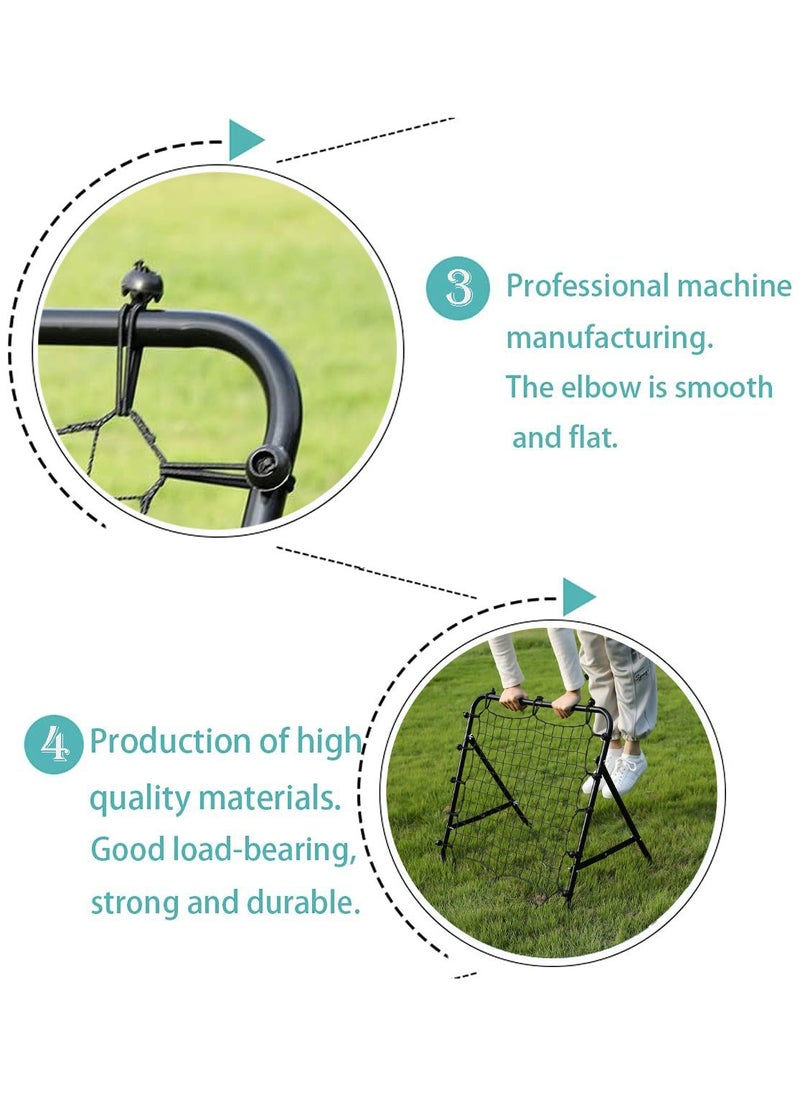 founder Football Bouncer Football Kickback Rebounder Adjustable Angles Training Equipment Removable Football Goal (100cmx103cm)  - Image 3