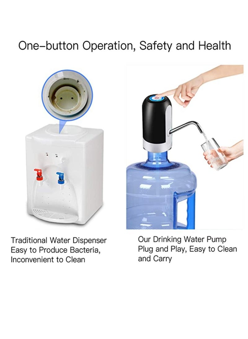 Yuwell Portable USB Charging Electric Pumping Automatic Water Dispenser White/Black - Image 3