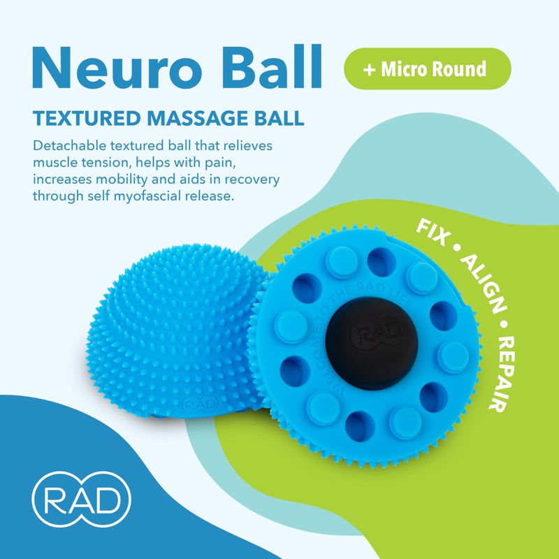 RAD Neuro Ball â€“ Foot Roller & Textured Massage Ball for Myofascial Release, Plantar Fasciitis, Hands & Face â€“ Spiky Therapy Tool for Muscle Relief - Image 2